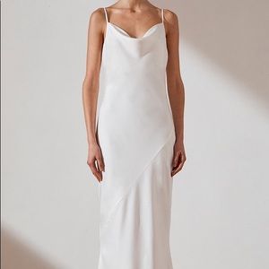 Shona Joy Luxe Bias Cowl Slip Dress | Ivory Bridal Gown | Size 4
